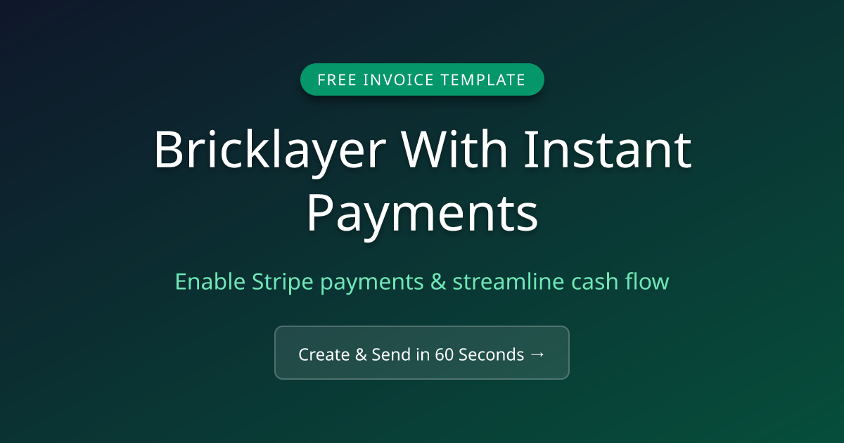 Free Bricklayer Invoice Template (2026) | MicroFreelance