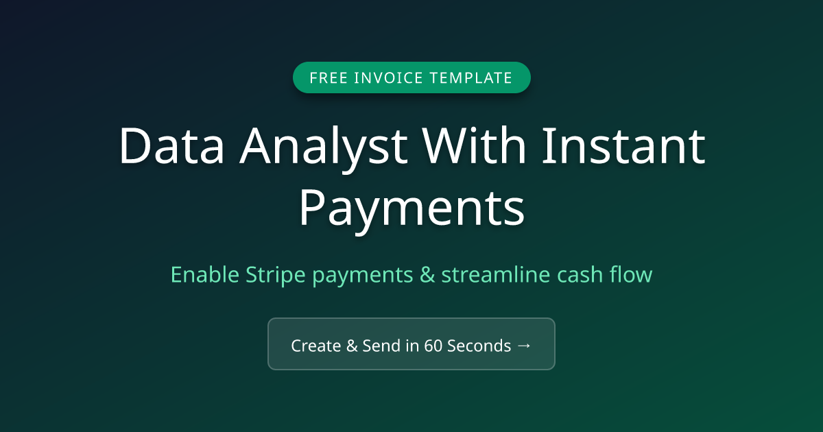 Free Data Analyst Invoice Template & Generator | MicroFreelance