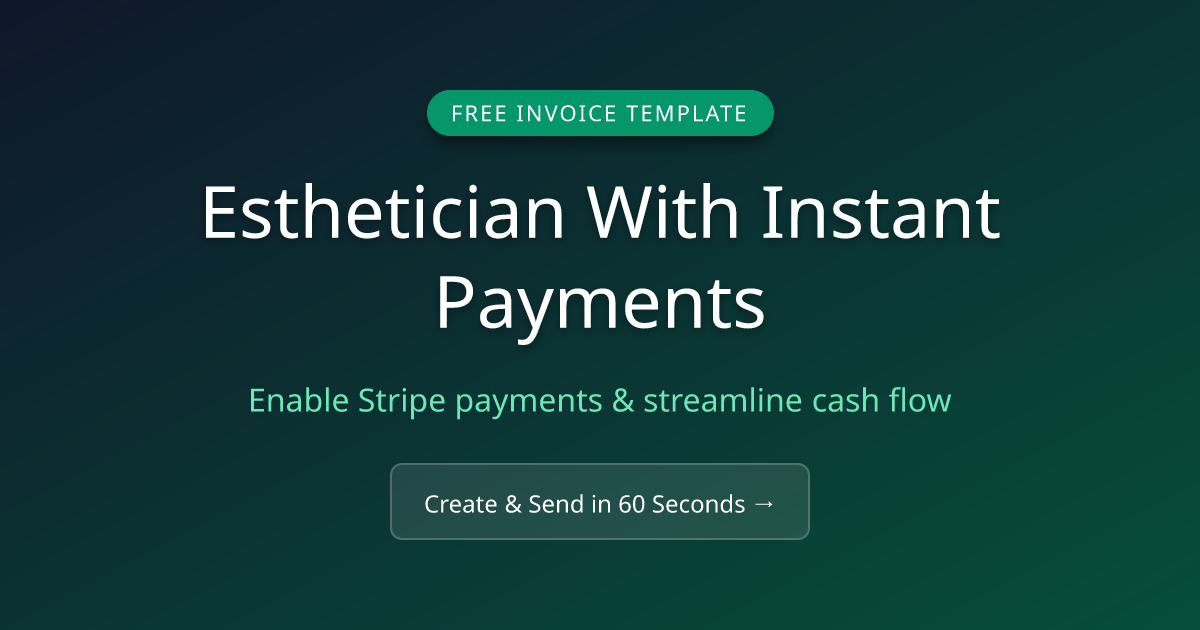Free Esthetician Invoice Template (2026) | MicroFreelance