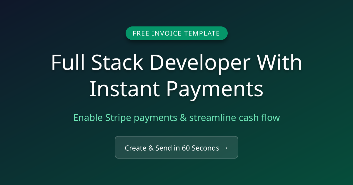 Free Full Stack Developer Invoice (2026) | MicroFreelance