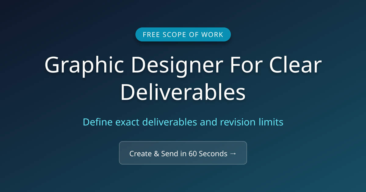 Free Graphic Designer Scope of Work (2026) | MicroFreelance