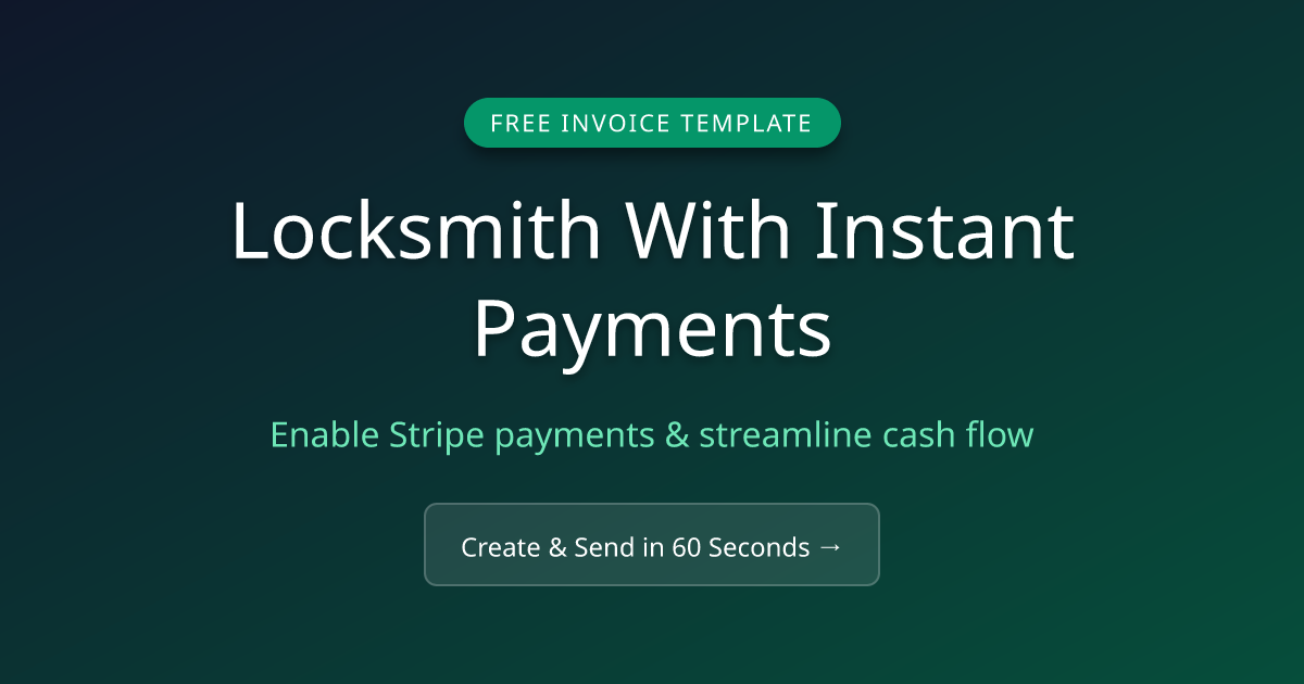 Free Locksmith Invoice (2026) | MicroFreelance