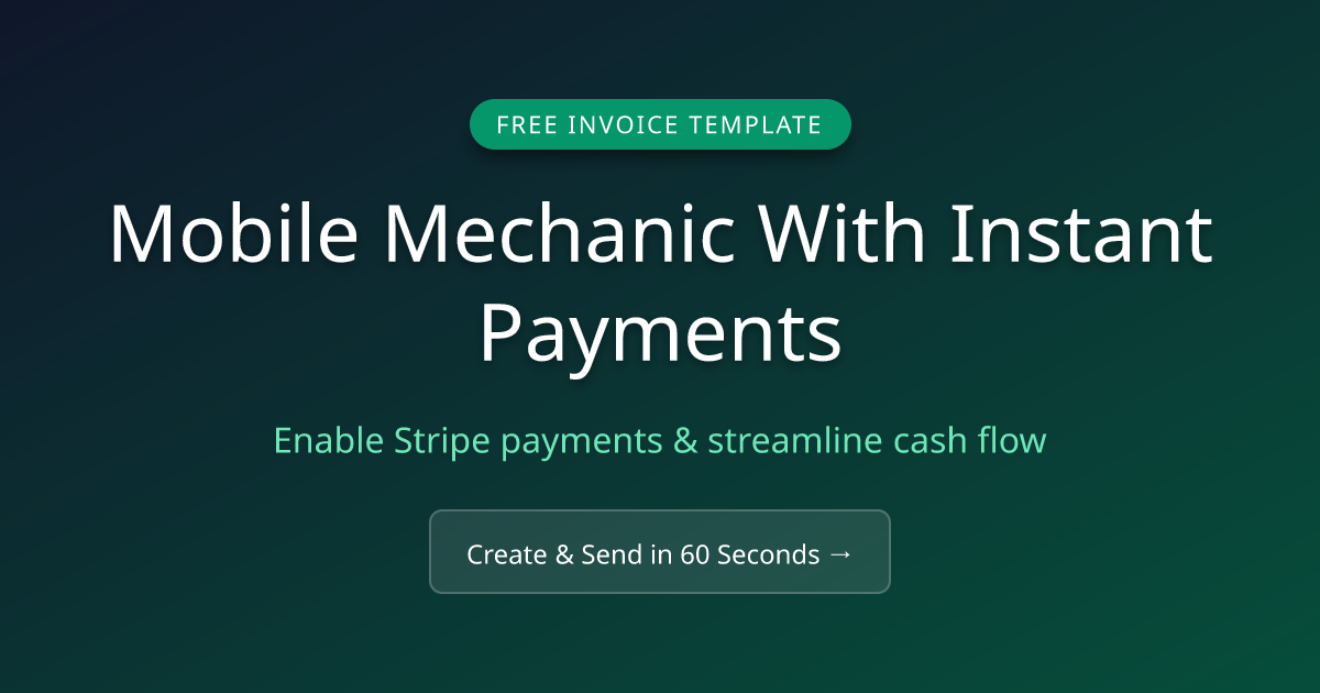 Free Mobile Mechanic Invoice (2026) | MicroFreelance