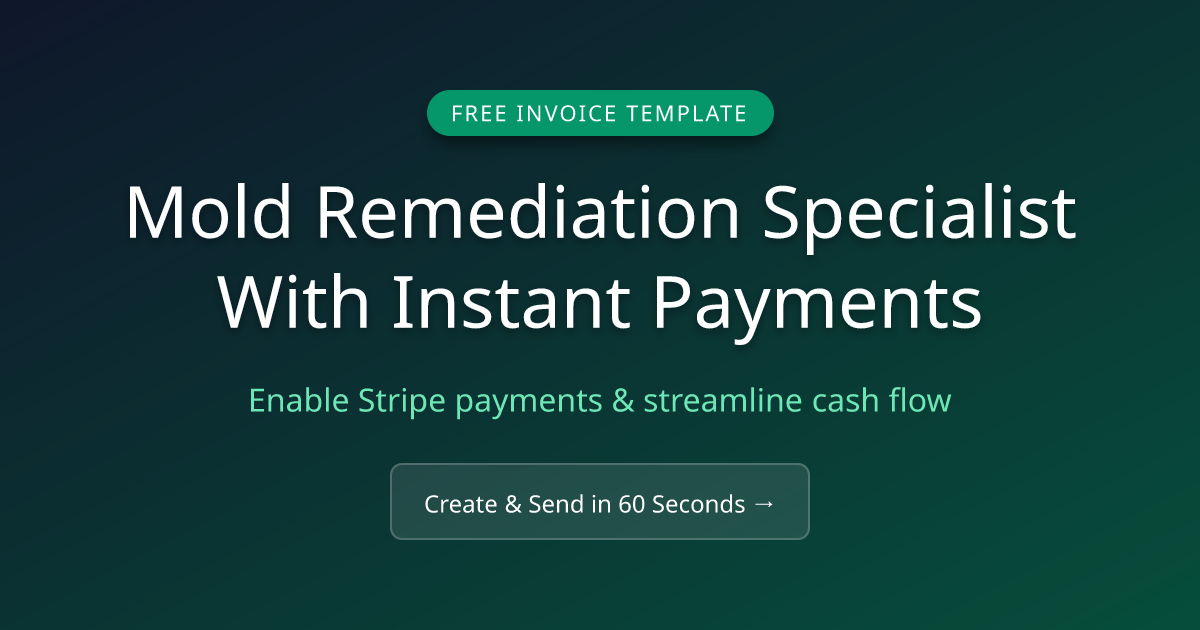 Free Mold Remediation Specialist Invoice Template & Generator ...