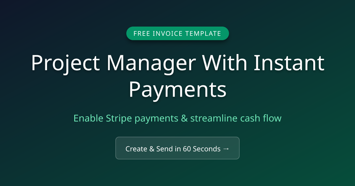 Free Project Manager Invoice (2026) | MicroFreelance