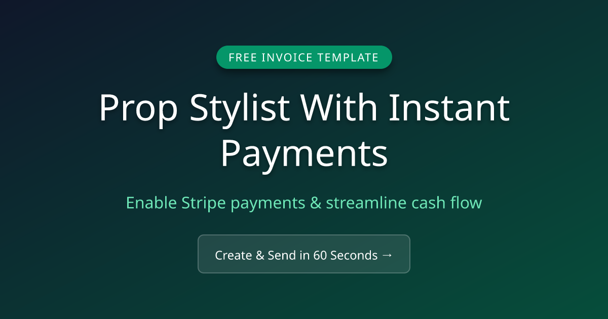 Free Prop Stylist Invoice (2026) | MicroFreelance