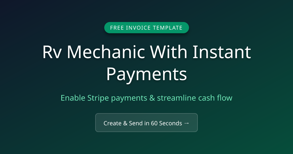 Free Rv Mechanic Invoice Template (2026) | MicroFreelance