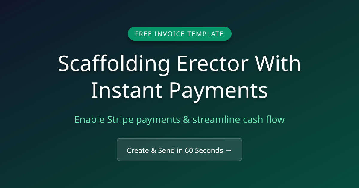 Free Scaffolding Erector Invoice Template & Generator | MicroFreelance