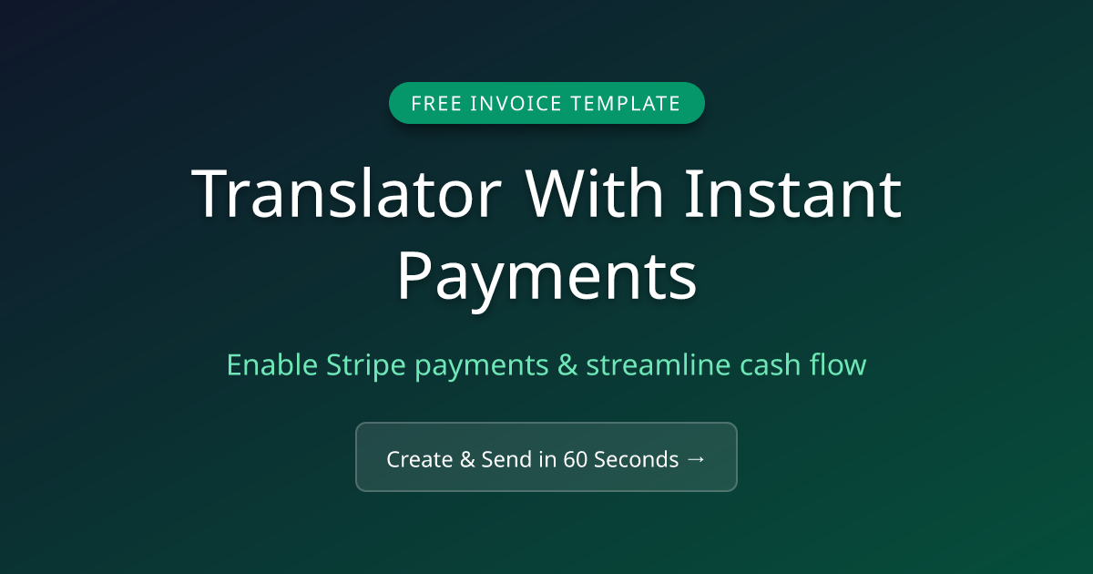 Free Translator Invoice Template (2026) | MicroFreelance