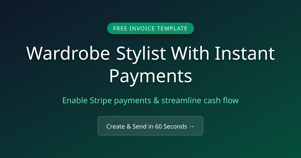 Free Wardrobe Stylist Invoice (2026) | MicroFreelance