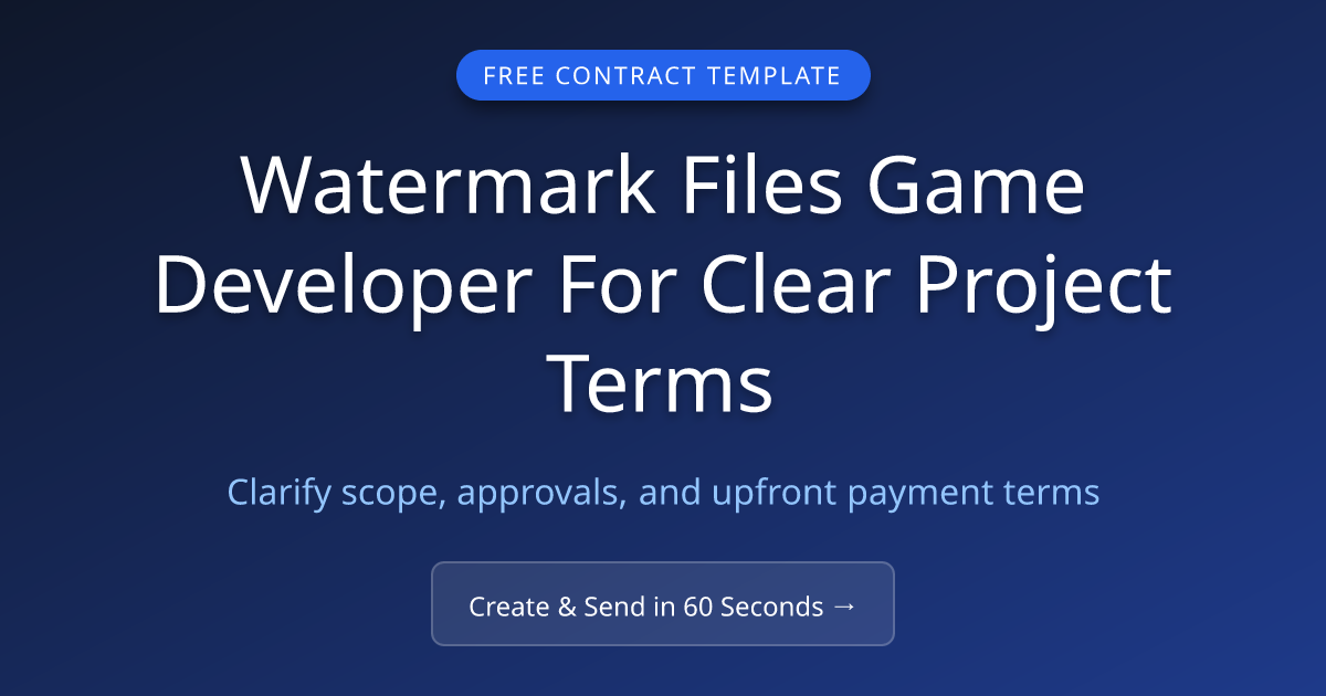 How to Watermark Game Developer Files & Get Paid Safely | MicroFreelance